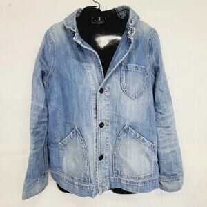 Madewell Joshua Tree Denim Jacket Peter Pan Collar Size S